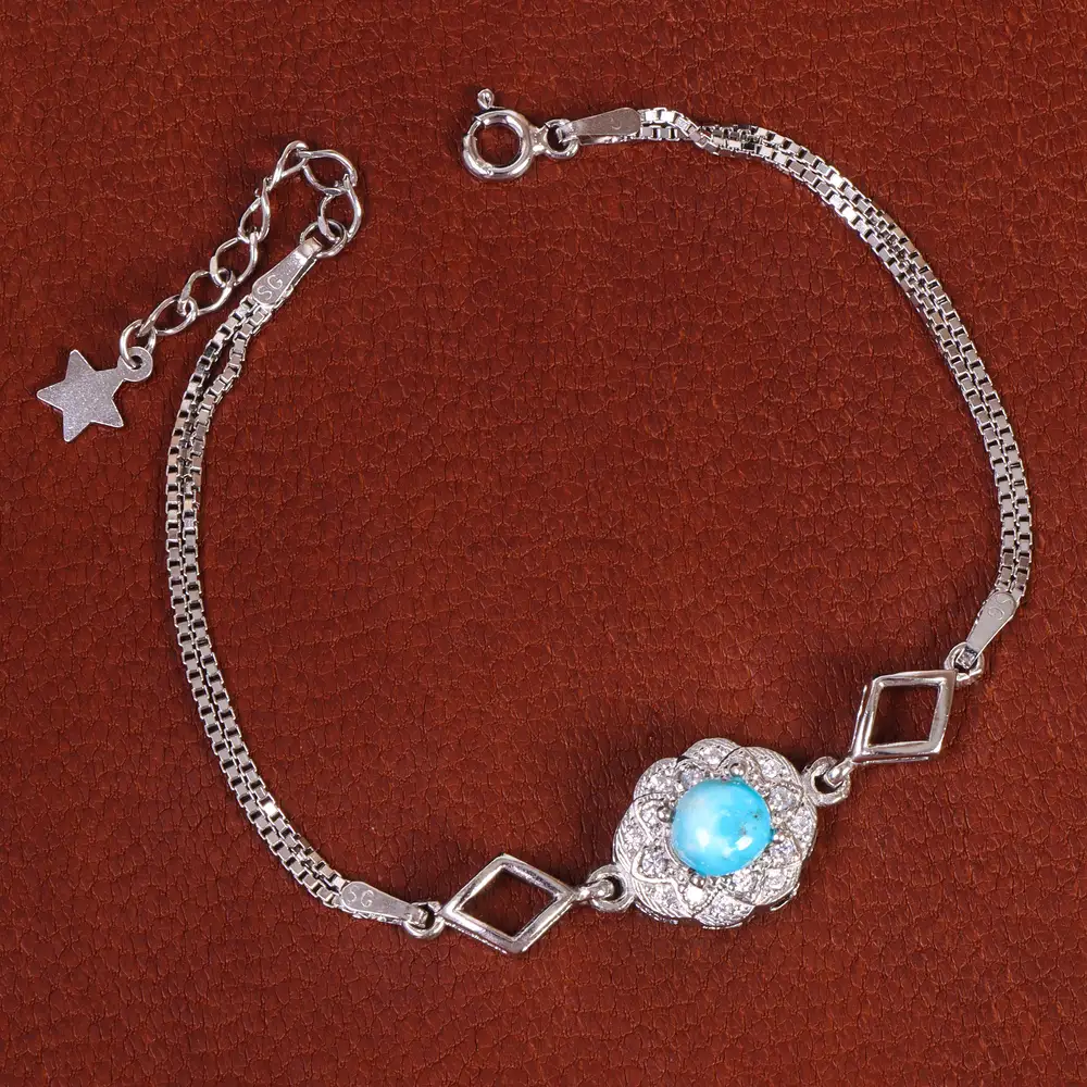 دستبند فیروزه زنانه کد 21798