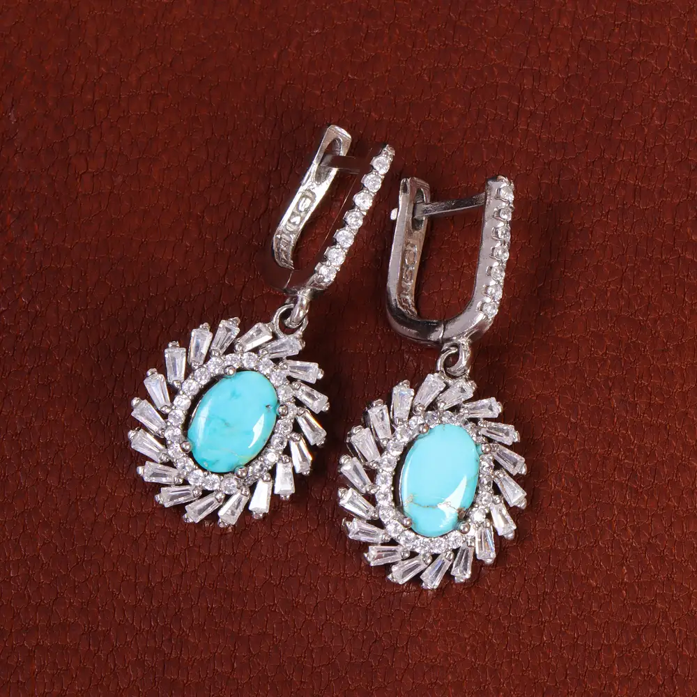 گوشواره فیروزه زنانه کد 21801