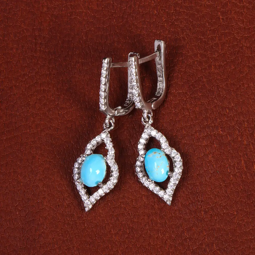 گوشواره فیروزه زنانه کد 21802