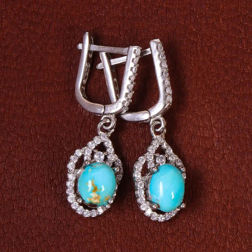 گوشواره فیروزه زنانه کد 21806