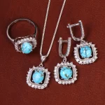 نیم ست فیروزه زنانه کد 21811