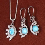 نیم ست فیروزه زنانه کد 21815