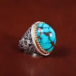 انگشتر فیروزه شجری مردانه کد 21832