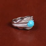 انگشتر فيروزه عجمی مردانه کد 21842