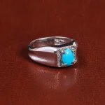 انگشتر فيروزه عجمی مردانه کد 21847