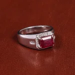 انگشتر یاقوت سرخ مردانه کد 21848