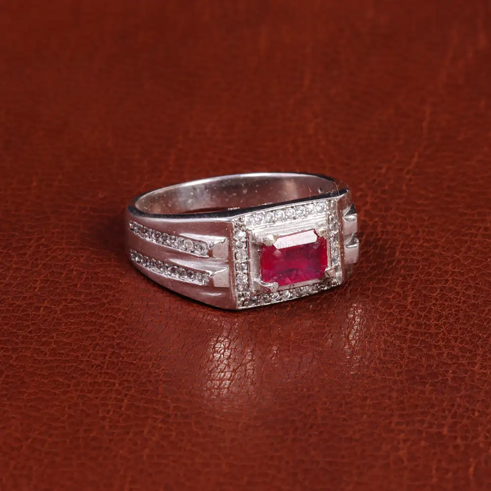 انگشتر یاقوت سرخ مردانه کد 21850