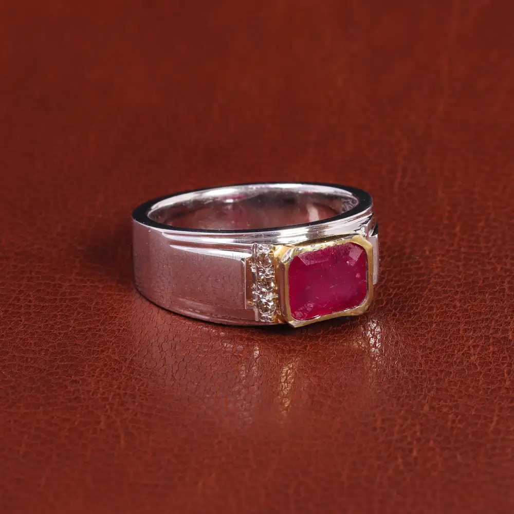 انگشتر یاقوت سرخ مردانه کد 21872