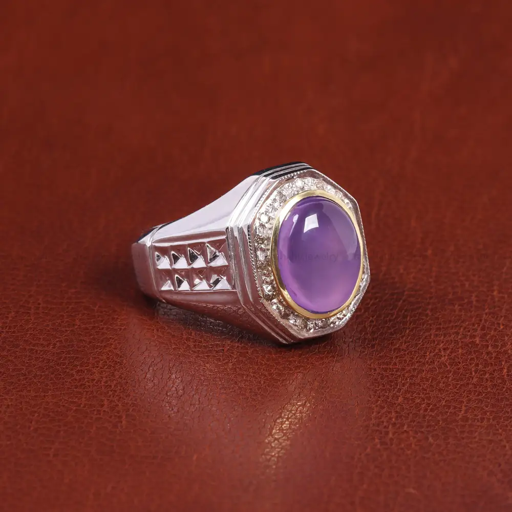 انگشتر عقیق سوسنی مردانه کد 21882