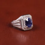 انگشتر یاقوت کبود مردانه کد 21888