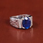 انگشتر یاقوت کبود مردانه کد 21905