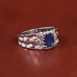 انگشتر یاقوت کبود مردانه کد 21907