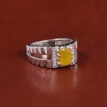 انگشتر یاقوت زرد مردانه کد 21918