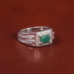 انگشتر زمرد مردانه کد 21933