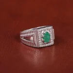 انگشتر زمرد مردانه کد 21934