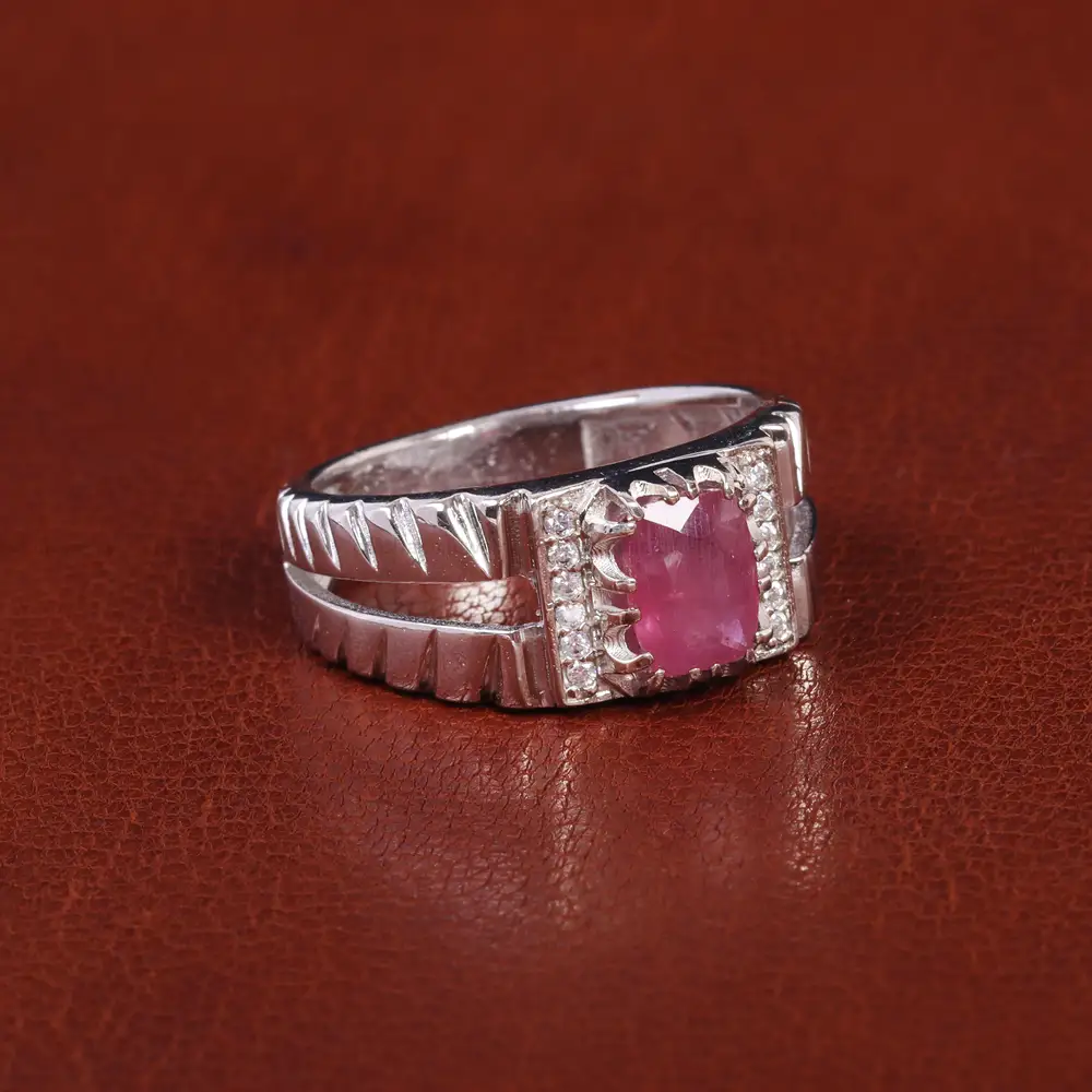 انگشتر یاقوت سرخ مردانه کد 21942