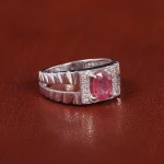 انگشتر یاقوت سرخ مردانه کد 21944