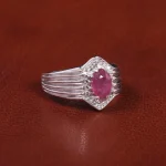 انگشتر یاقوت سرخ مردانه کد 21947