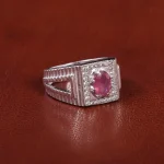 انگشتر یاقوت سرخ مردانه کد 21949