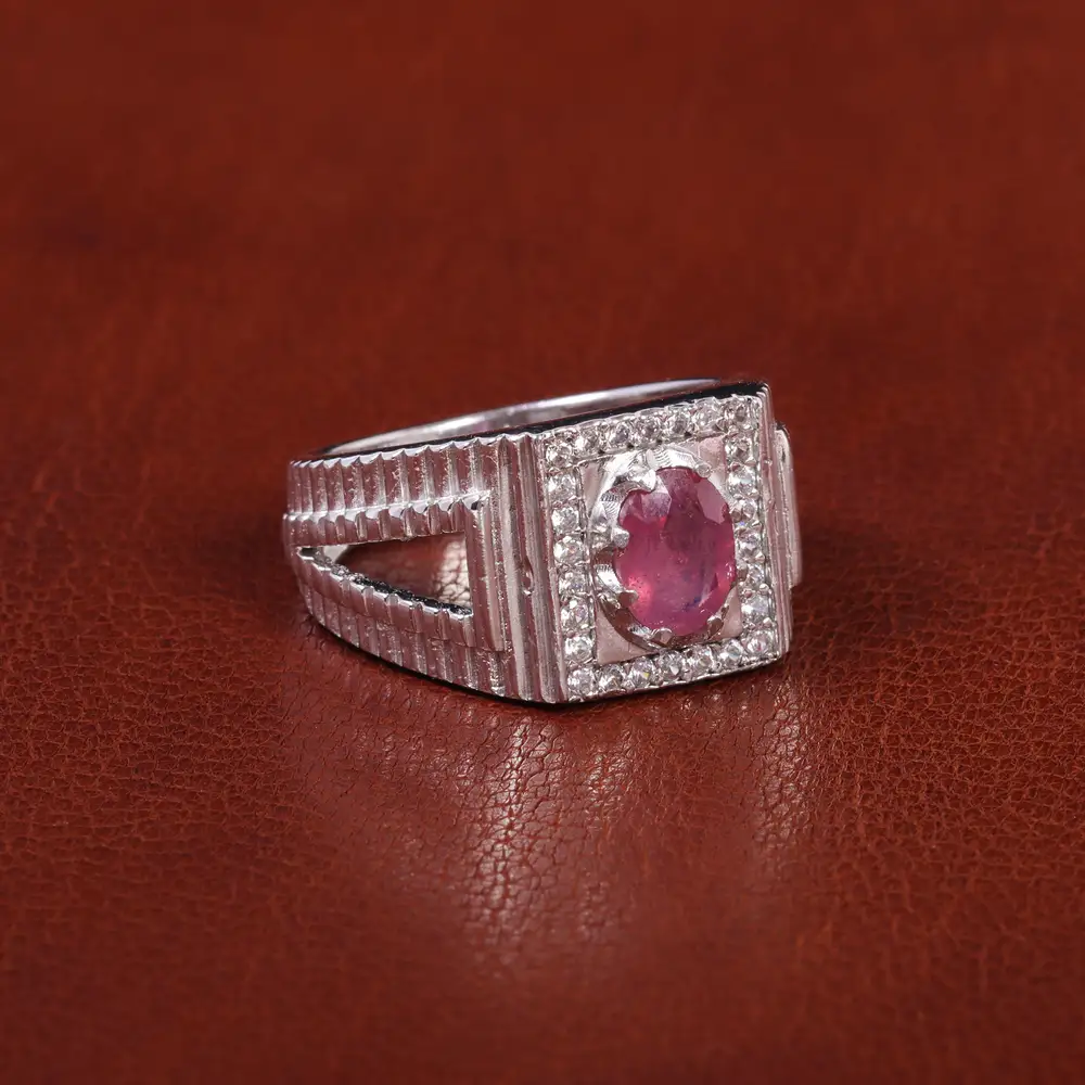 انگشتر یاقوت سرخ مردانه کد 21949