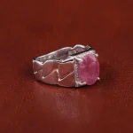 انگشتر یاقوت سرخ مردانه کد 21950