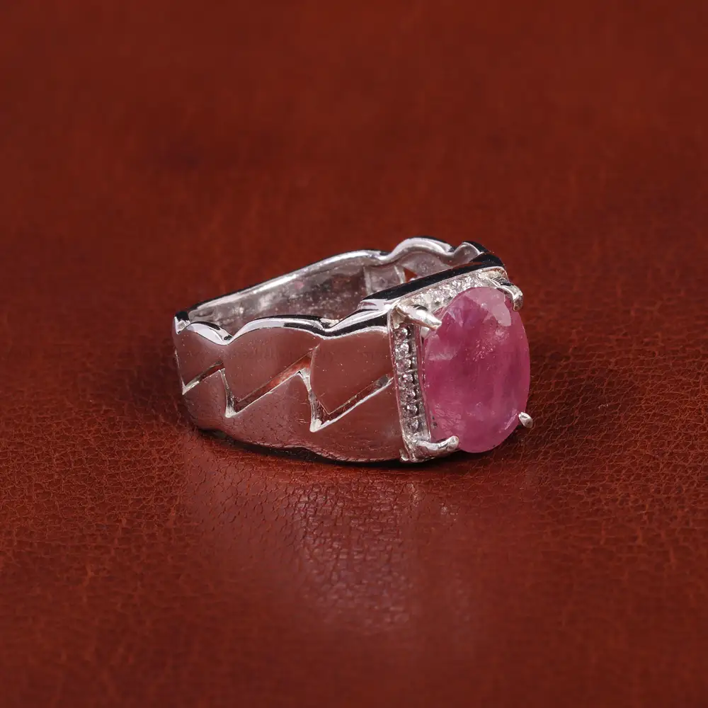 انگشتر یاقوت سرخ مردانه کد 21950