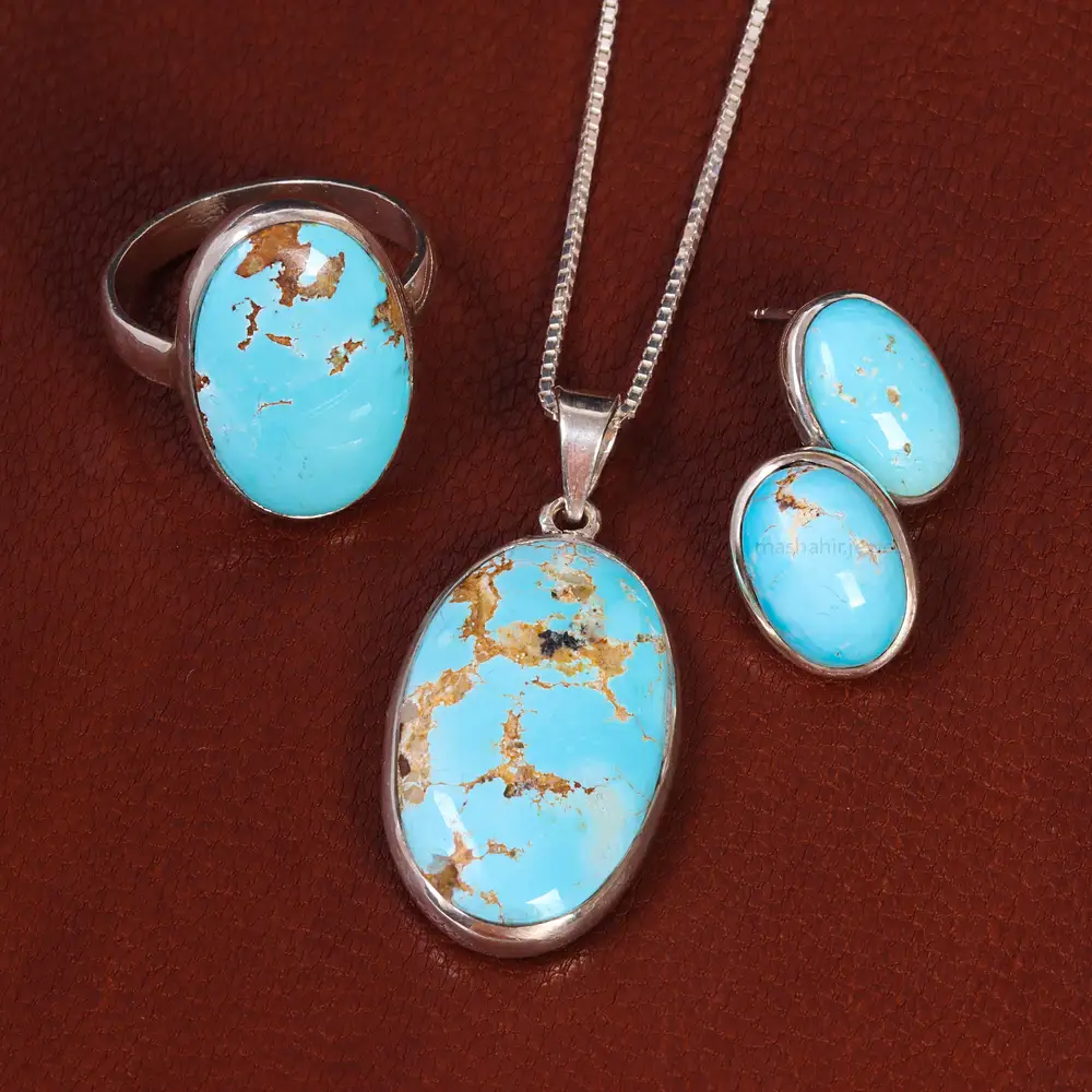 نیم ست فیروزه زنانه کد 21968