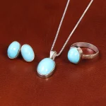 نیم ست فیروزه زنانه کد 21970