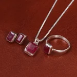 نیم ست یاقوت سرخ زنانه کد 21978