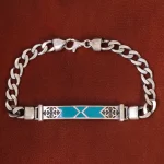 دستبند نقره مردانه کد 22090