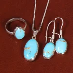 نیم ست فیروزه زنانه کد 22112