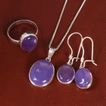 نیم ست عقیق سوسنی زنانه کد 22125