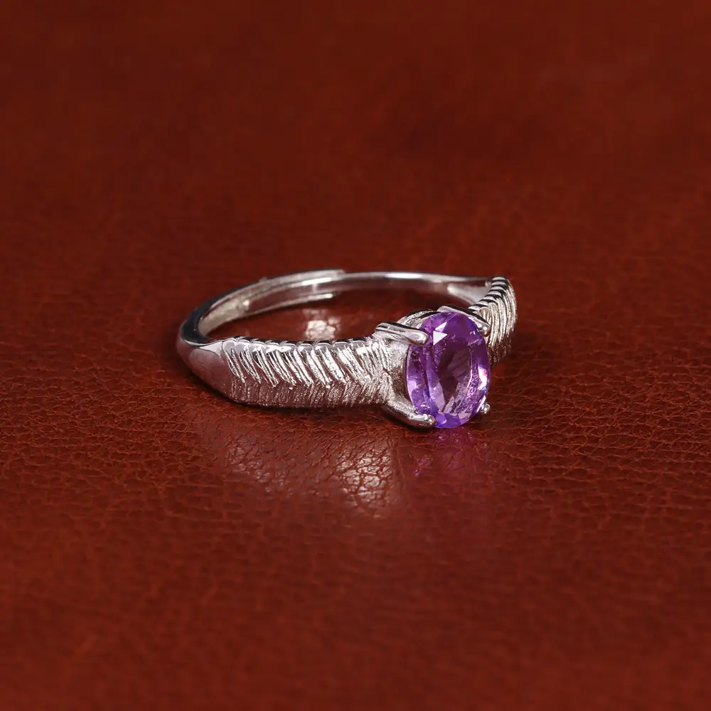 انگشتر آمیتیست زنانه کد 22145