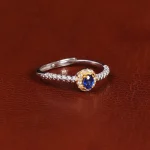انگشتر یاقوت کبود زنانه کد 22147