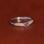 انگشتر یاقوت کبود زنانه کد 22150