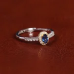 انگشتر یاقوت کبود زنانه کد 22155