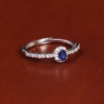 انگشتر یاقوت کبود زنانه کد 22158