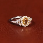 انگشتر سیترین زنانه کد 22161