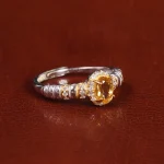 انگشتر سیترین زنانه کد 22162