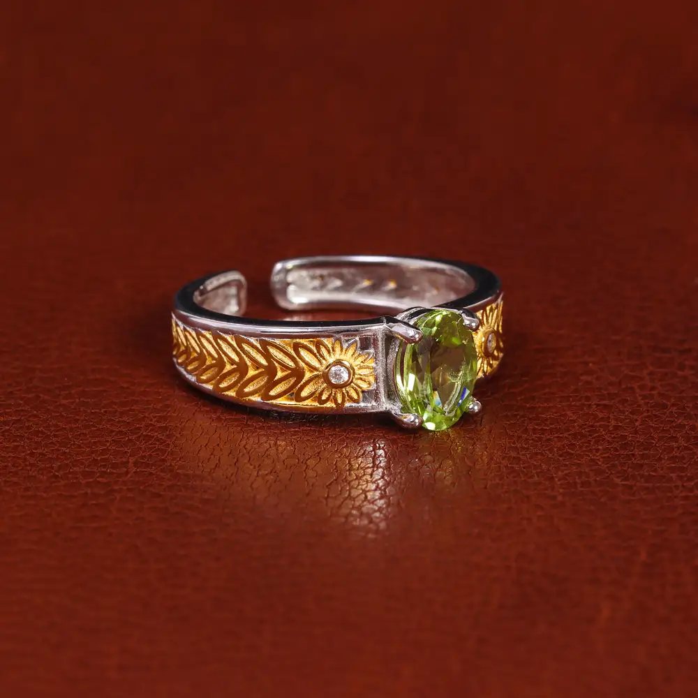 انگشتر زبرجد زنانه کد 22173