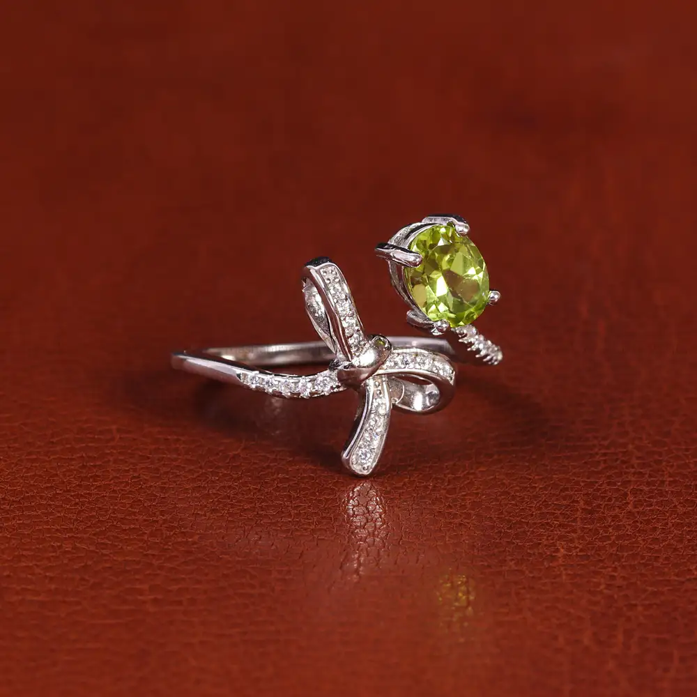 انگشتر زبرجد زنانه کد 22175