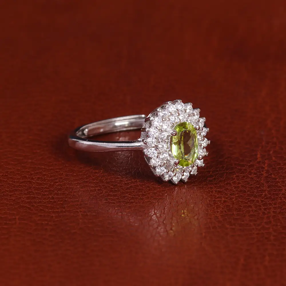 انگشتر زبرجد زنانه کد 22177