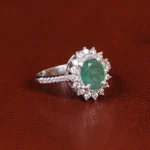 انگشتر زمرد زنانه کد 22178