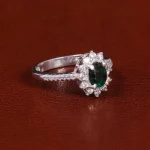 انگشتر زمرد زنانه کد 22182