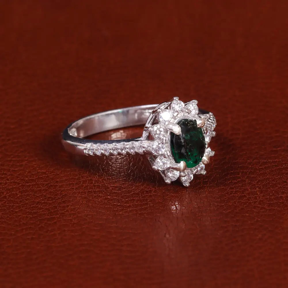 انگشتر زمرد زنانه کد 22182