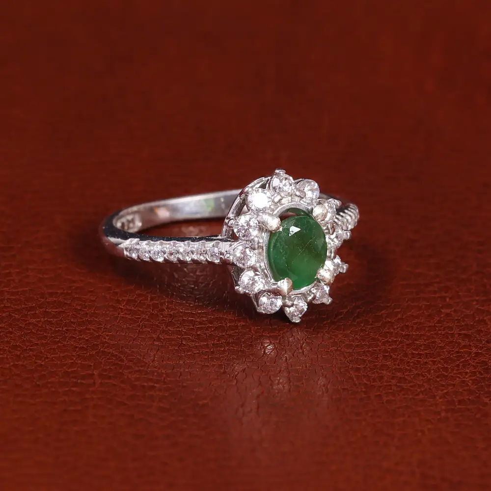 انگشتر زمرد زنانه کد 22184