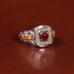 انگشتر یاقوت سرخ مردانه کد 22223