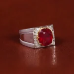 انگشتر یاقوت سرخ مردانه کد 22225