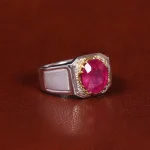 انگشتر یاقوت سرخ مردانه کد 22226