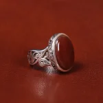 انگشتر عقیق یمن مردانه کد 22269